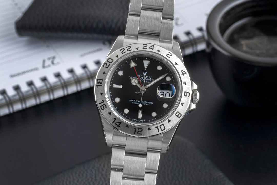  Rolex Explorer II Black Dial Edelstahl Automatik Herrenuhr Ref. 16570 K-Serie 