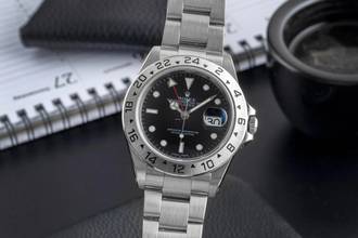 Thumbnail von Rolex Explorer II Black Dial Edelstahl Automatik Herrenuhr Ref. 16570 K-Serie
