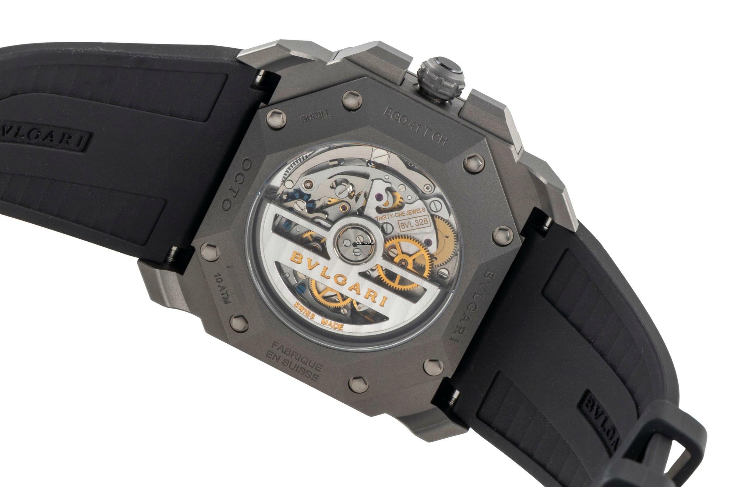 Thumbnail von Bulgari Octo Velocissimo Chronograph Titan Automatik Herrenuhr Ref. 102859 B&P