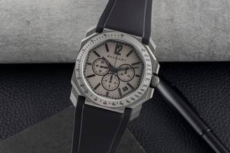 Thumbnail von Bulgari Octo Velocissimo Chronograph Titan Automatik Herrenuhr Ref. 102859 B&P