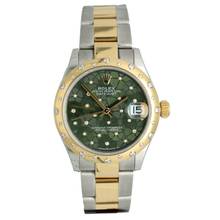 Thumbnail von Rolex Datejust 31 Green Diamond/Flower dial Full Set Ref. 278343RBR