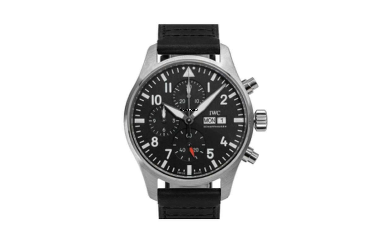  IWC Fliegeruhr Chronograph Pilot Watch Chronograph Stainless Steel - 24 Months Warranty - IW3780 