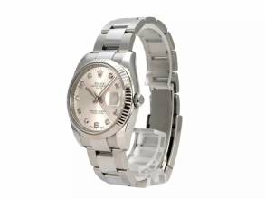 Thumbnail von Rolex Oyster Perpetual Date 115234 Argento Diamanti
