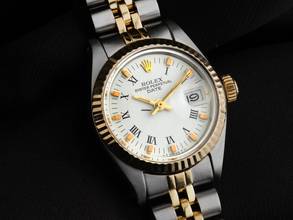 Thumbnail von Rolex Oyster Perpetual Lady Date Ref.6917 1977 Box&Beschreibung sehr gut Vintage Oyster Perpetual Date Lady open 6/9