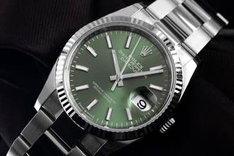 Thumbnail von Rolex Datejust 36 Ref.126234 2024 Full Set wie Neu Datejust Stahl 18kt Weißgold Green Dial