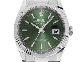 Thumbnail von Rolex Datejust 36 Ref.126234 2024 Full Set wie Neu Datejust Stahl 18kt Weißgold Green Dial