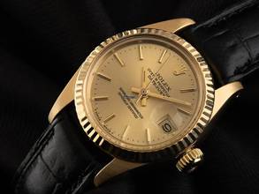 Thumbnail von Rolex Lady-Datejust Ref.6917 1978 Box&Beschreibung sehr gut Vintage Datejust Lady open 6/9 18kt Gelbgold