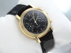 Thumbnail von Audemars Piguet Jules Audemars 25859ba Gelbgold 750 Chronograph 1999 Automatik 18kt Yellow Gold Black Dial