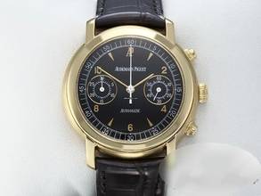 Thumbnail von Audemars Piguet Jules Audemars 25859ba Gelbgold 750 Chronograph 1999 Automatik 18kt Yellow Gold Black Dial