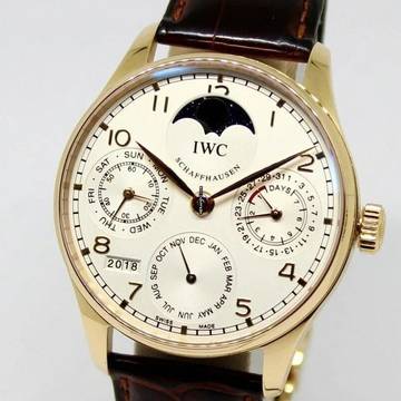  IWC Portugieser Ewiger Kalender Schaffhausen Portugieser Perpetual Calendar 18K Rose Gold NEW FULL SET 