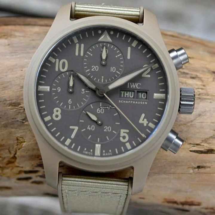 Orologio da pilota IWC Chronograph Top Gun 41 Top Gun Mojave Desert Watch Chronograph NUOVO SET COMPLETO