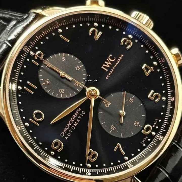 IWC Portugieser Cronografo Nero NUOVO COMPLETE SET