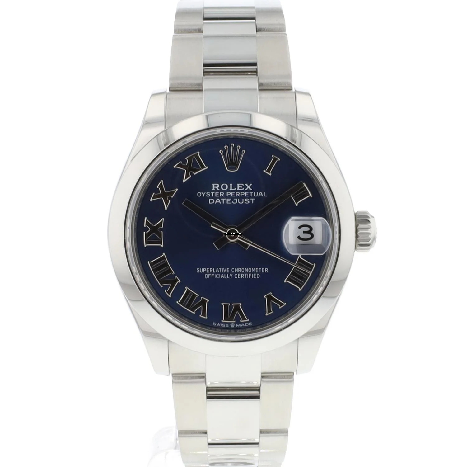  Rolex Datejust 31 Oyster Blue Roman Dial 