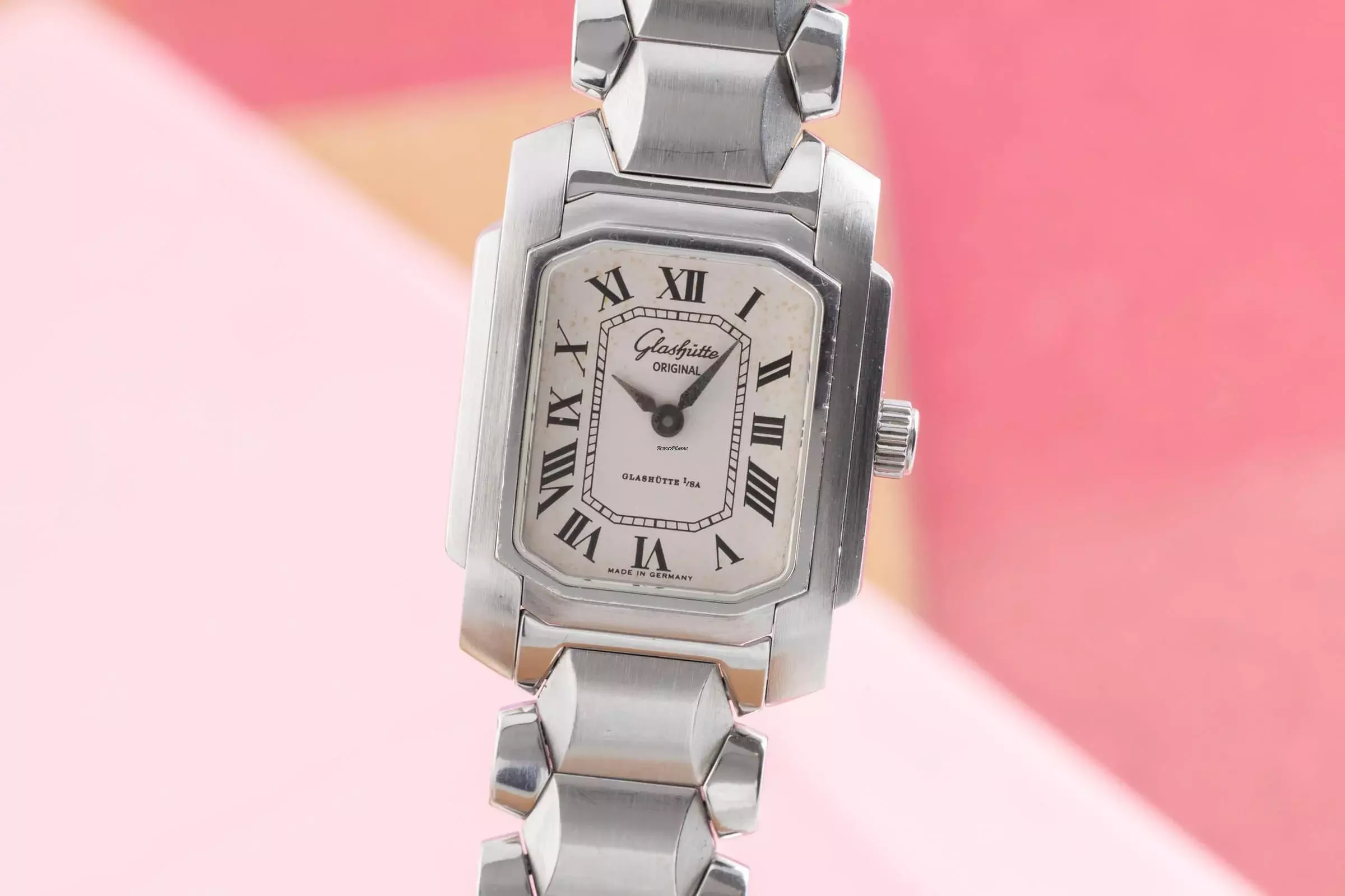  Glashütte Original Senator Lady Karreé Handaufzug Ref. 21-01-01-01-04 Papiere 