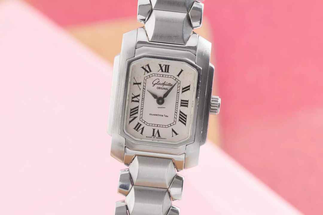  Glashütte Original Senator Lady Karreé Handaufzug Ref. 21-01-01-01-04 Papiere 