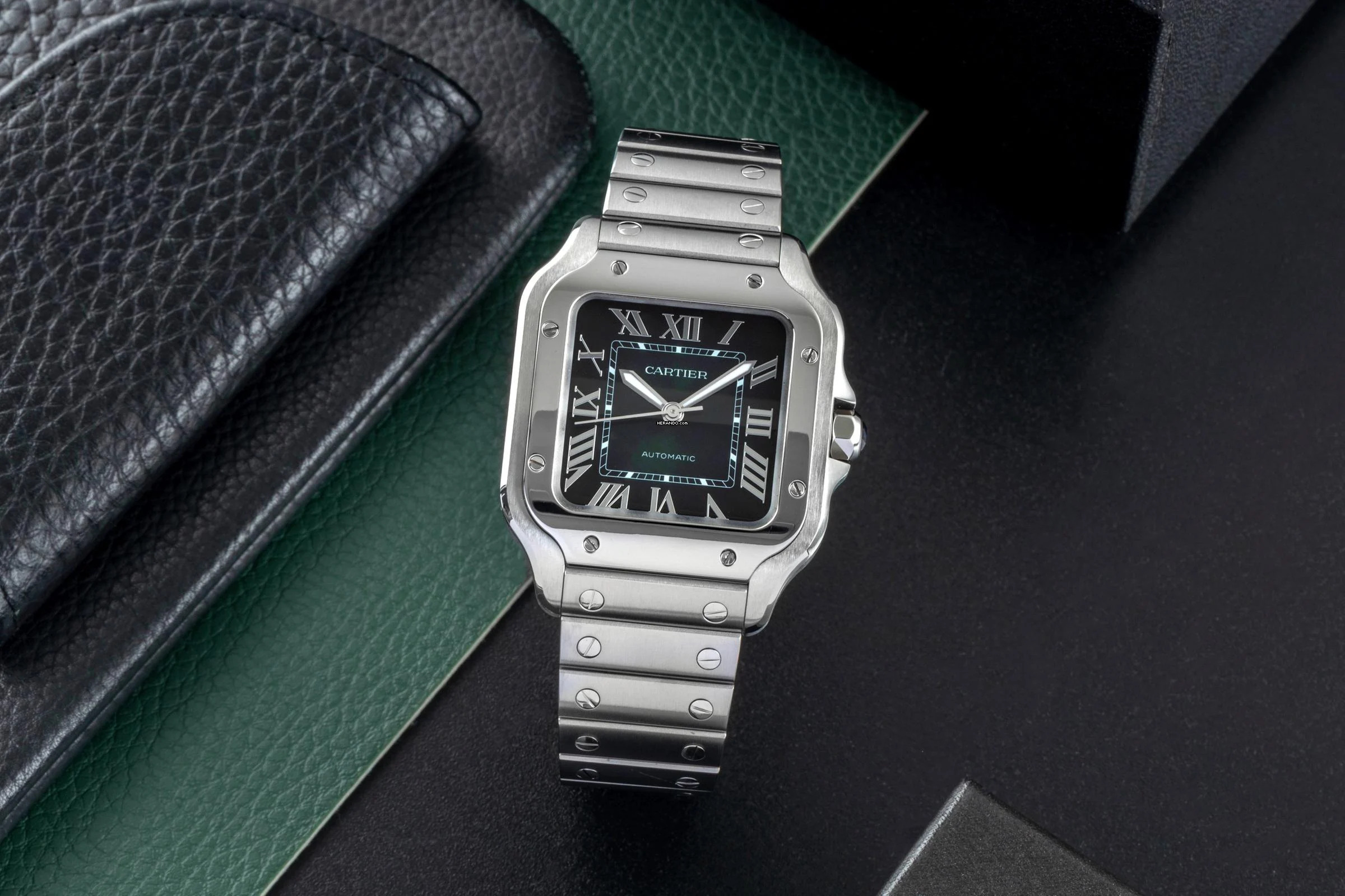 Thumbnail von Cartier Santos de Cartier Stahl Automatik Herrenuhr Ref. WSSA00061