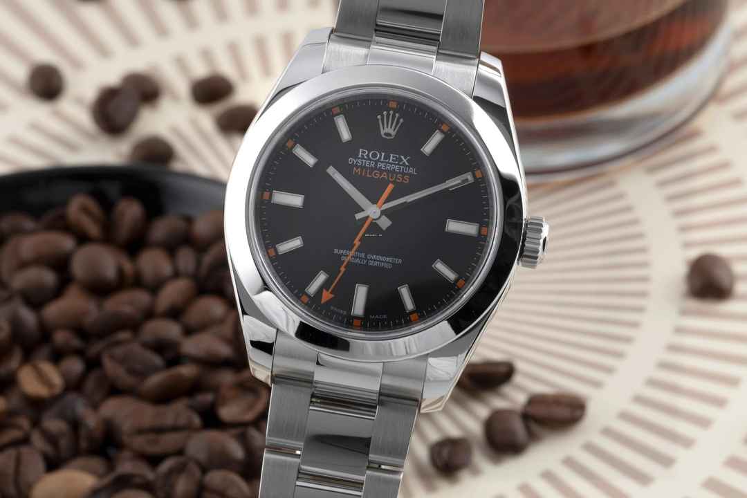  Rolex Milgauss Black Dial Stahl Automatik Herrenuhr Ref. 116400 V-Serie B&P 2009 