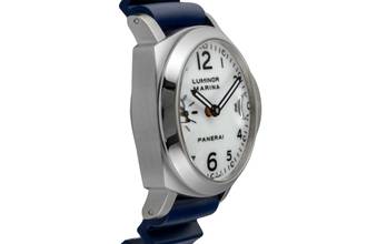 Thumbnail von パネライ ルミノール マリーナ オートマティック ホワイトダイヤル ステンレス メンズ腕時計 Ref. PAM00049