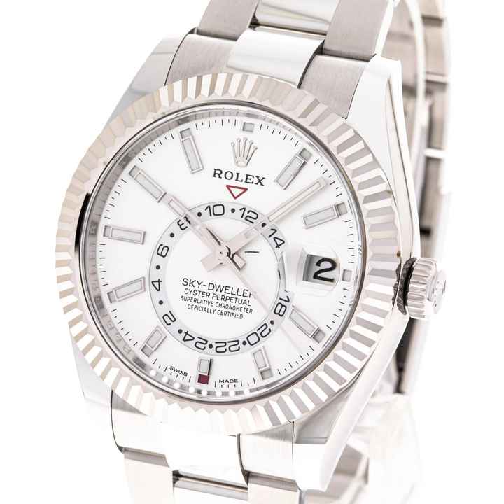 Rolex Sky-Dweller Oyster Weiß 42 – 326934 – NEU & ungetragen – 06/2021 Vollset Lc100