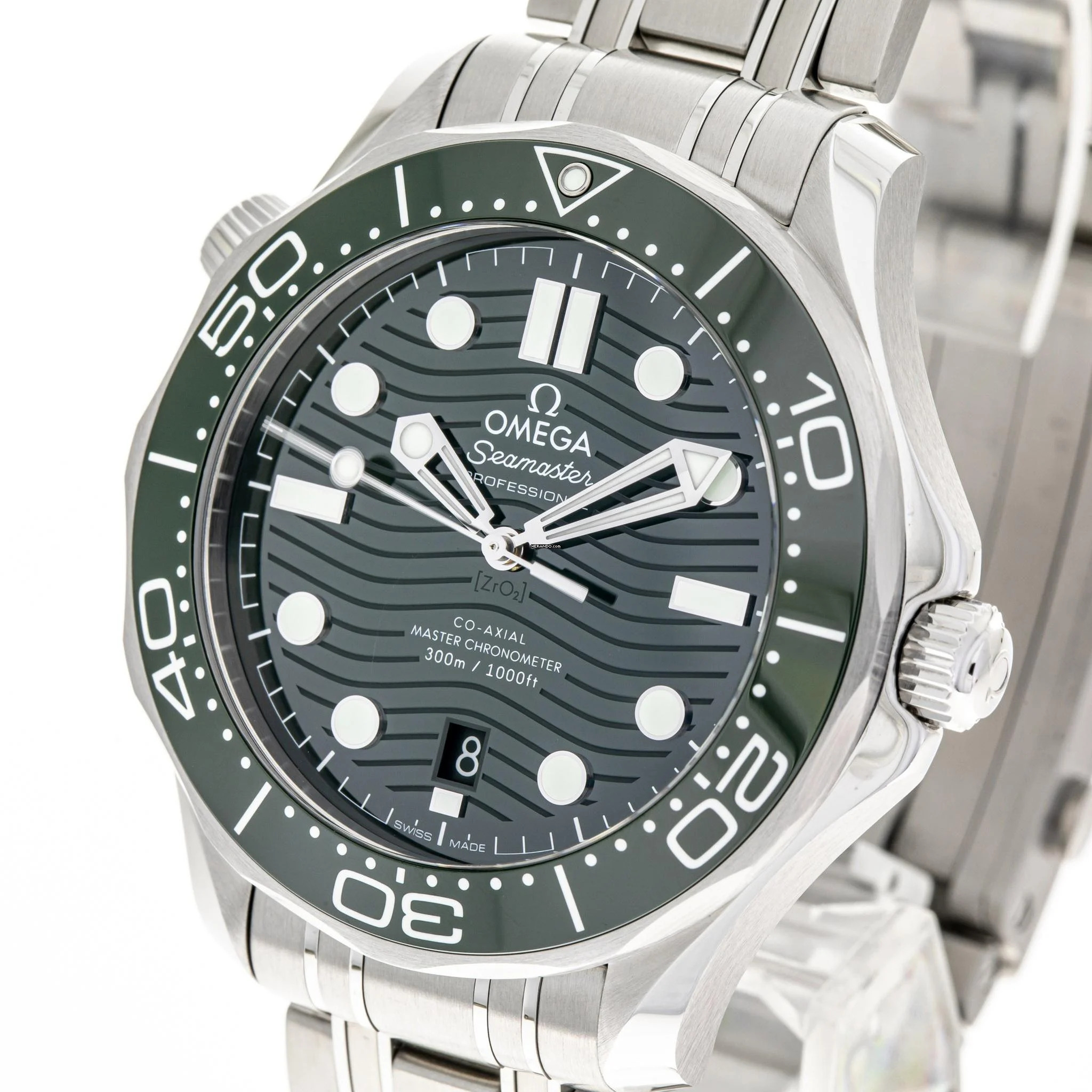  Omega Seamaster Diver 300 M Green – 210.30.42.20.10.001 – NEW & Unworn – 11/2025 Full Set 