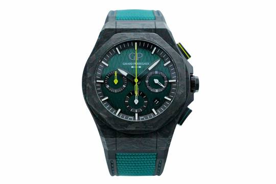  Girard Perregaux Laureato Absolute Chronograph Aston Martin F1 Edition - Limited To 306 Pieces - Carbon Case - 24 Months Warranty 81060-41-3071-1CX 