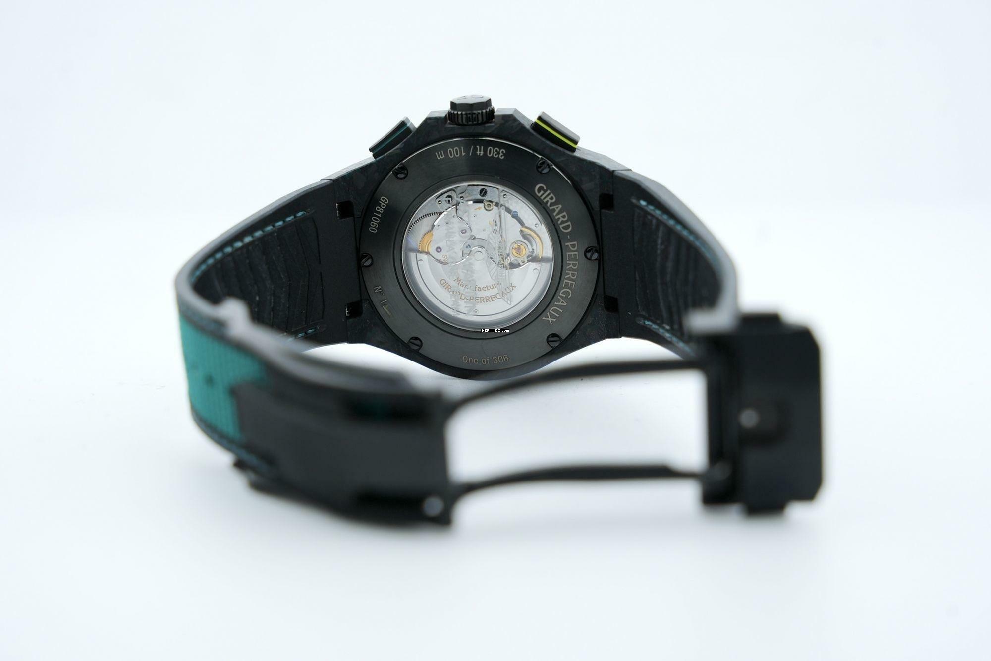 Thumbnail von Girard Perregaux Laureato Absolute Chronograph Aston Martin F1 Edition - Limited To 306 Pieces - Carbon Case - 24 Months Warranty 81060-41-3071-1CX