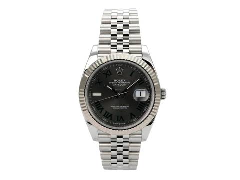  Rolex Datejust 41 Ref. 126334 Rhodium Römisch Jubile-Band 