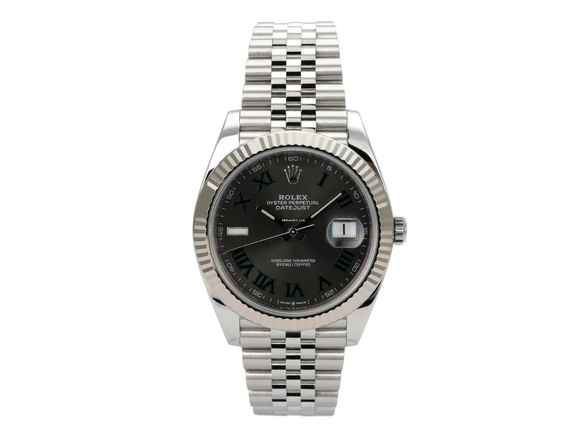  Rolex Datejust 41 Ref. 126334 Rhodium Römisch Jubile-Band 