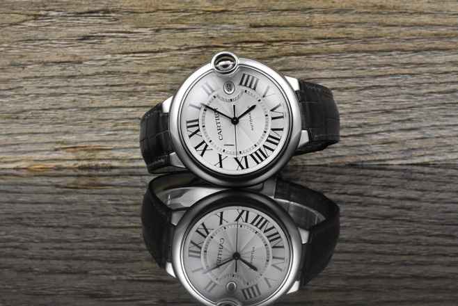  Cartier Ballon Bleu 42mm Automatic W69012Z4 / 3765 Stahl 