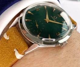 Thumbnail von Omega Classic Vintage Custom Green Dial Serviced 35mm 2605 2605
