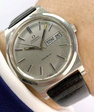  Omega Genève Vintage Automatic Automatik Day Date 1860169 Steel 1860169 