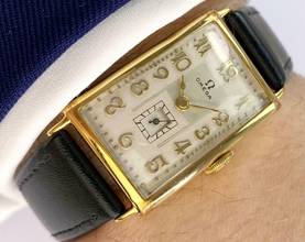 Thumbnail von Omega Classic Serviced Vintage Art Deco Tank 22 x 39mm Gold Plated