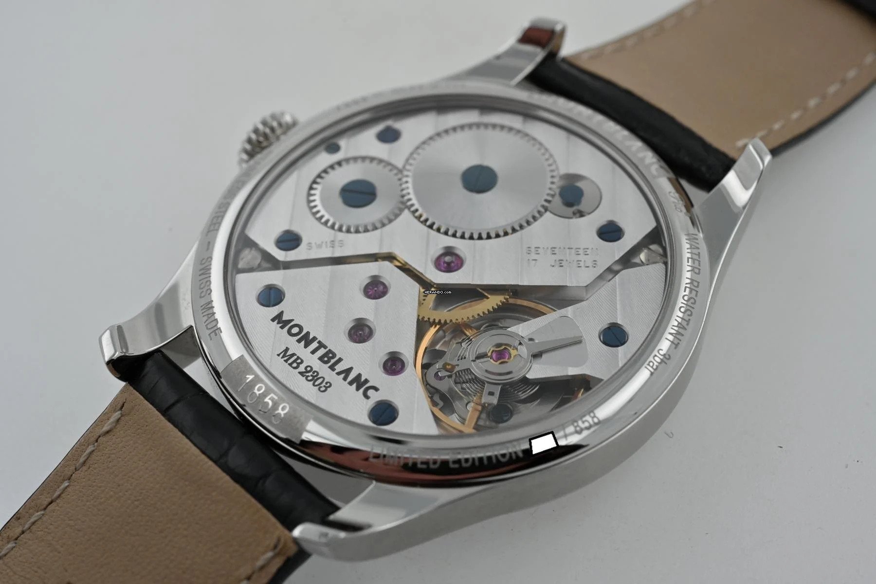 Thumbnail von Montblanc 1858 Pilots Watch Steel Black Dial Manual Wind 113860 Limited