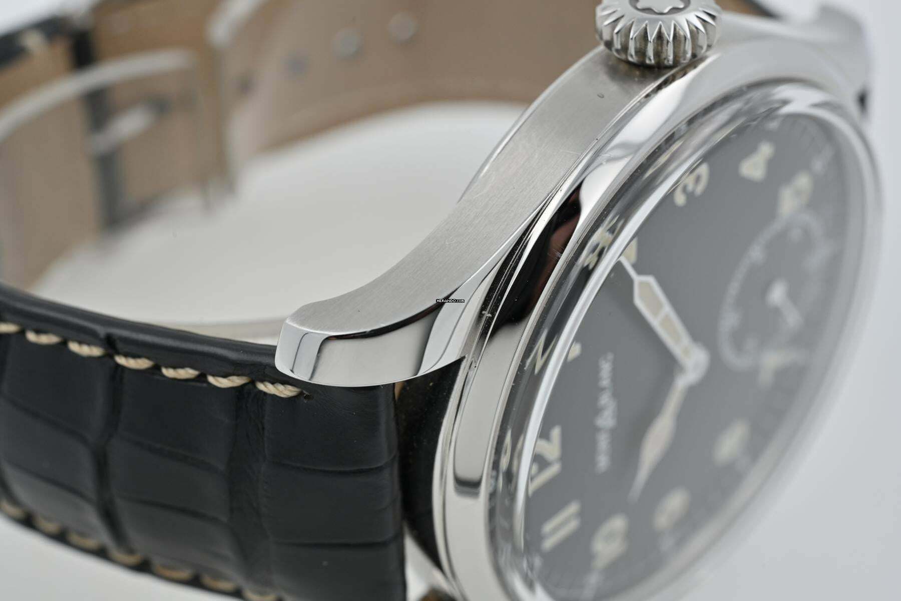 Thumbnail von Montblanc 1858 Pilots Watch Steel Black Dial Manual Wind 113860 Limited