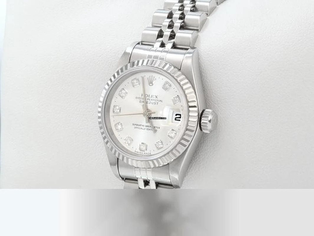 Rolex Lady-Datejust Stahl Weissgold 750 Diamanten Automatik Gold Damen Stainless Steel 18kt White Gold Jubilé-band Chronometer Oyster