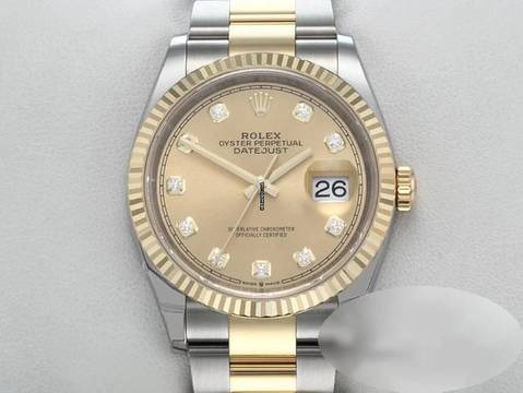  Rolex Datejust 36 126233 2024 Edelstahl Gelbgold 750 Diamanten Automatik Stahl Stainless Steel 18kt Yellow Gold Oyster-band Chronometer 