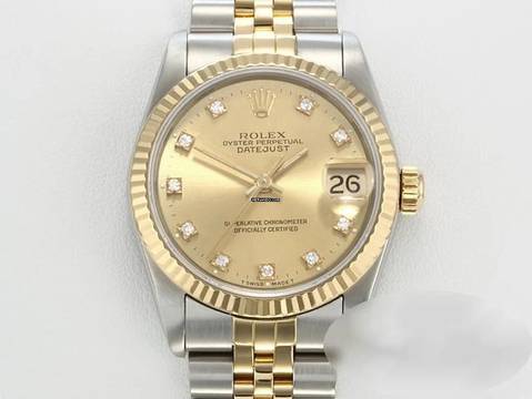  Rolex Datejust 31 Stahl Gelbgold 750 Diamanten Automatik Gold Stahl Stainless Steel 18kt Yellow Gold Jubilé-band Chronometer Oyster 