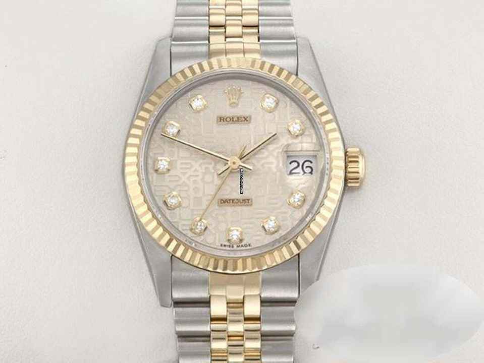  Rolex Datejust 31 Medium Stahl Gelbgold 750 Diamanten Automatik Stainless Steel 18kt Yellow Gold Stahl Jubilé-band Chronometer Oyster 