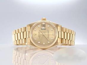 Thumbnail von Rolex Datejust 31 31mm Medium Gelbgold 750 Diamanten Automatik 18kt Yellow Gold Damen President-band Chronometer Oyster