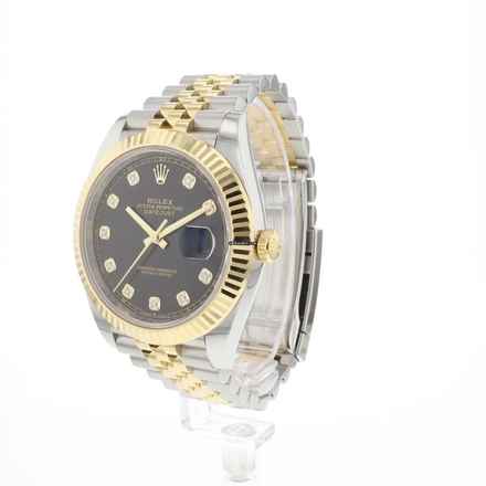  Rolex Datejust 41 Steel Gold Jubilee Black Diamond Dial 