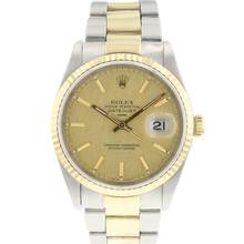 Thumbnail von Rolex Datejust 36 Oyster Fluted Steel Gold Linen Dial