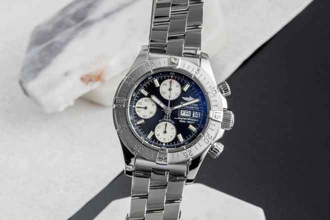  Breitling Superocean Chronograph II Stahl Automatik Herrenuhr Ref. A13340 B&P 2006 