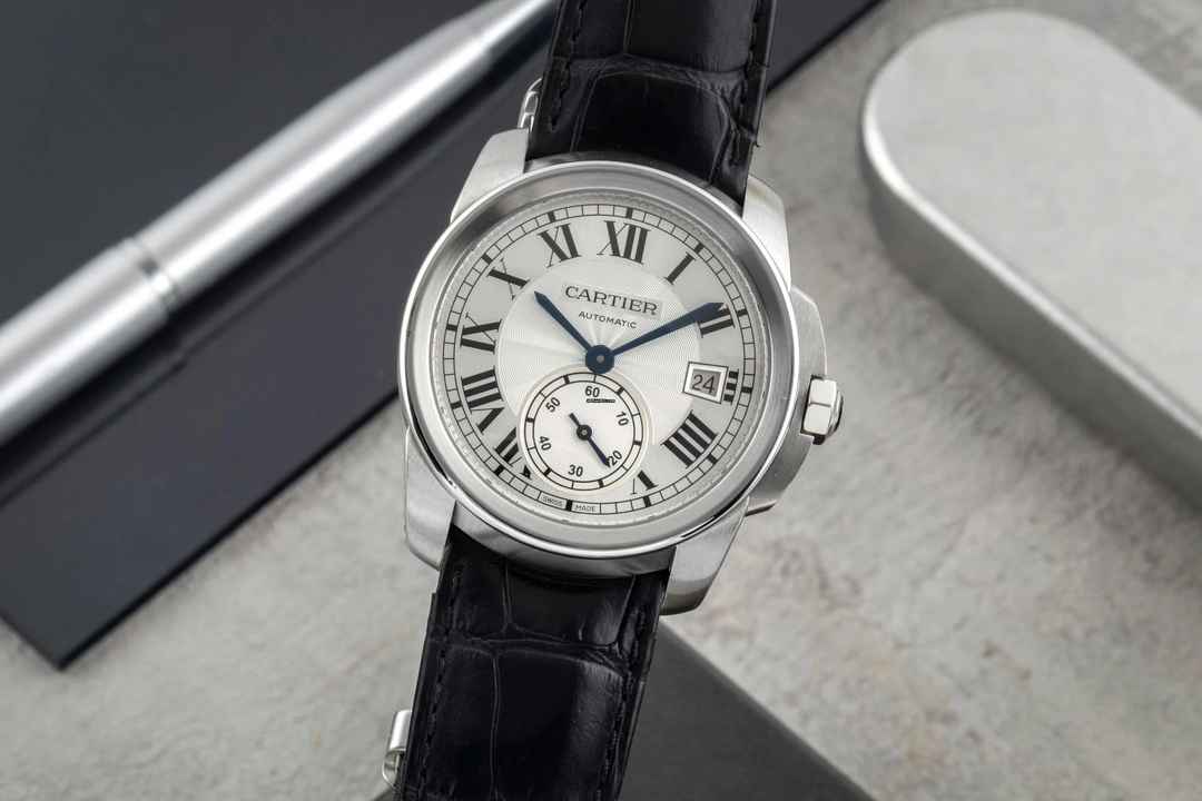  Cartier Calibre de Cartier 38 Stahl Automatik Ref. WSCA0003 3756 B&P 2016 