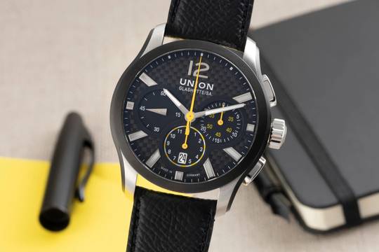  Union Glashütte Belisar Chronograph Automatik Stahl Herrenuhr Ref. D002.627A 