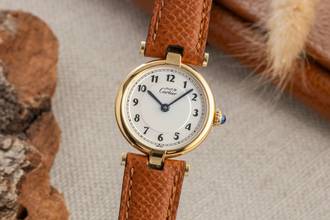 Thumbnail von Cartier Vendome must Vendome Louis Cartier SM Vermeil 925 Silber Damenuhr Ref. W1005354