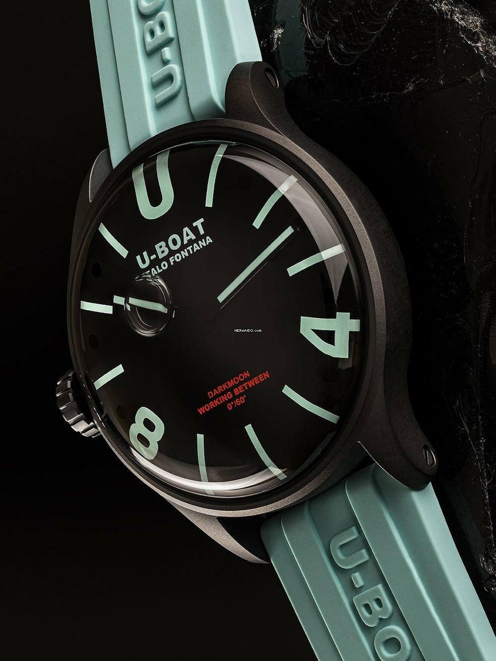 Thumbnail von U-Boat 9526/B Darkmoon Aqua IPB Herrenuhr 44mm 5ATM