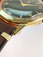 Thumbnail von Omega Classic Vintage KFOF Solid Rose Gold 14ct Vollgold Black Restored Dial