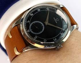 Thumbnail von Omega Classic Oversize Jumbo Vintage Black Restored Sector Dial 38mm 2609 2609