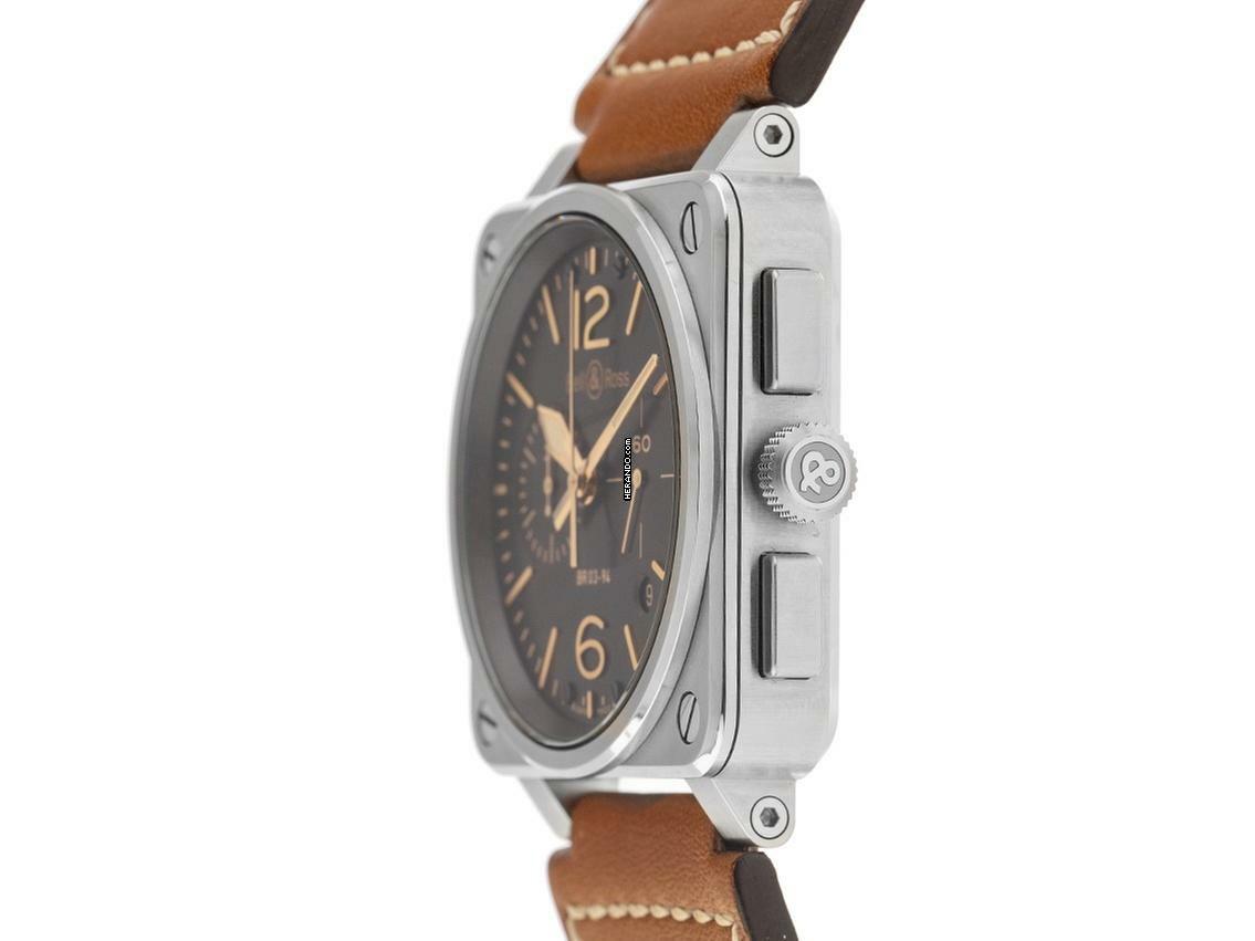 Thumbnail von Bell & Ross BR 03-94 Chronographe Aviation BR 03-94 Golden Heritage Ref.BR0394-ST-G-HE/SCA 2020 Full Set wie Neu Vintage Aviation BR 03-94 Golden Heritage