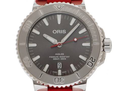 Oris Aquis Date Ref.01 733 77304153 2022 Full Set wie Neu Vintage Aquis Date Kautschuk Faltschließe 